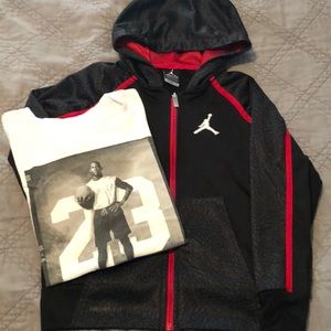 Jordan Therma-Fit Sweatshirt with Jordan T-Shirt